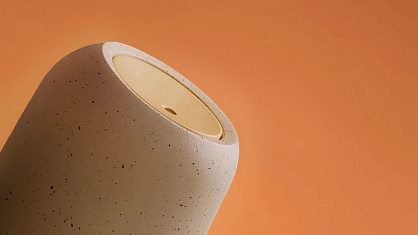 Close-up of the aromatherapy diffuser showcasing its elegant aesthetic design and high-quality materials, emphasizing craftsmanship and premium feel.