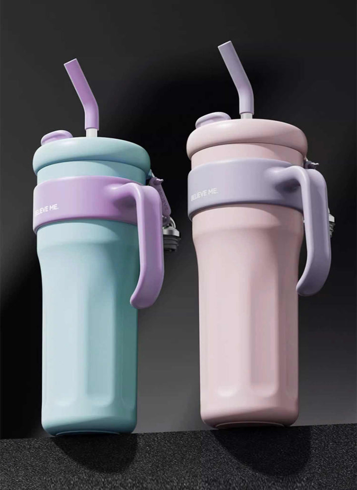 MyLaEvo light blue and pink bottles shown on deep black background