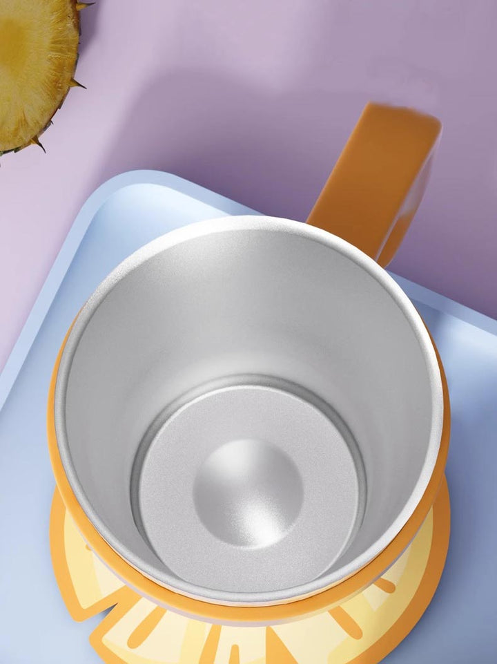 Top view of MyLaEvo bottle showing 316 stainless steel interior, superior to 304