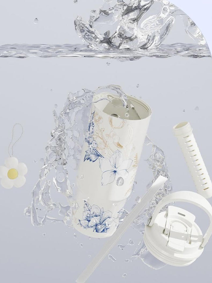 Lily tumbler shown submerged in water to demonstrate easy cleaning – MyLaEvo.