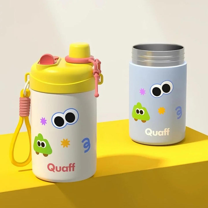 Two insulated bottles in different tones displayed together, highlighting unique colors and stylish design.