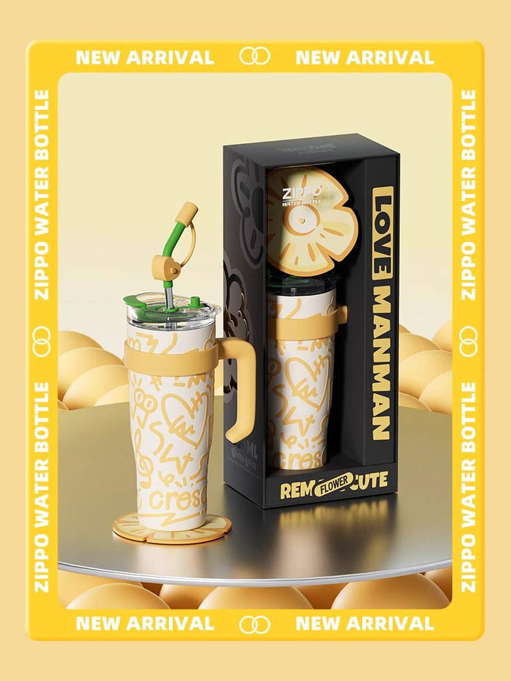 MyLaEvo bottle and premium box set in yellow space, perfect for gifting
